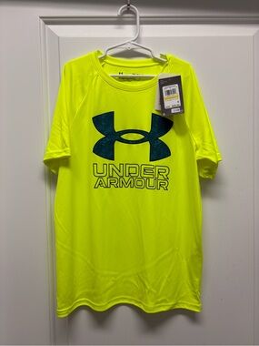 Under Armour Neon Yellow Performance Tee Youth M